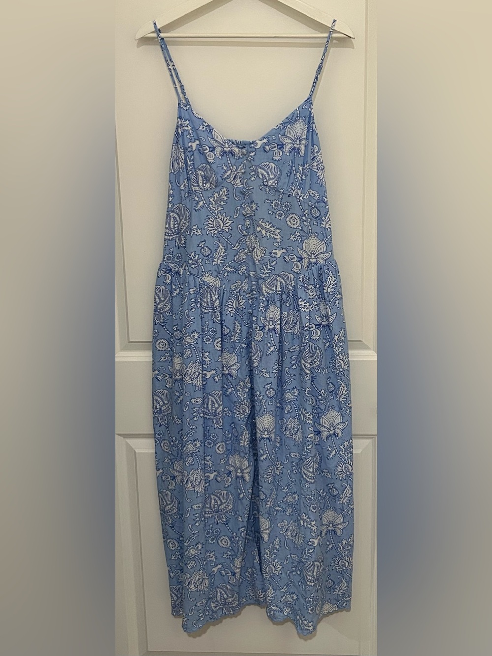 Roller Rabbit Women’s Blue Amanda Floral Summer Dress Size XL NWT